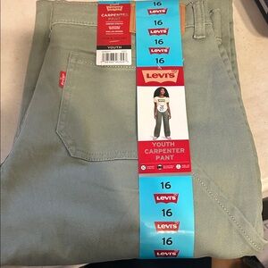 Levi's Youth Carpenter Pants in Light Gray